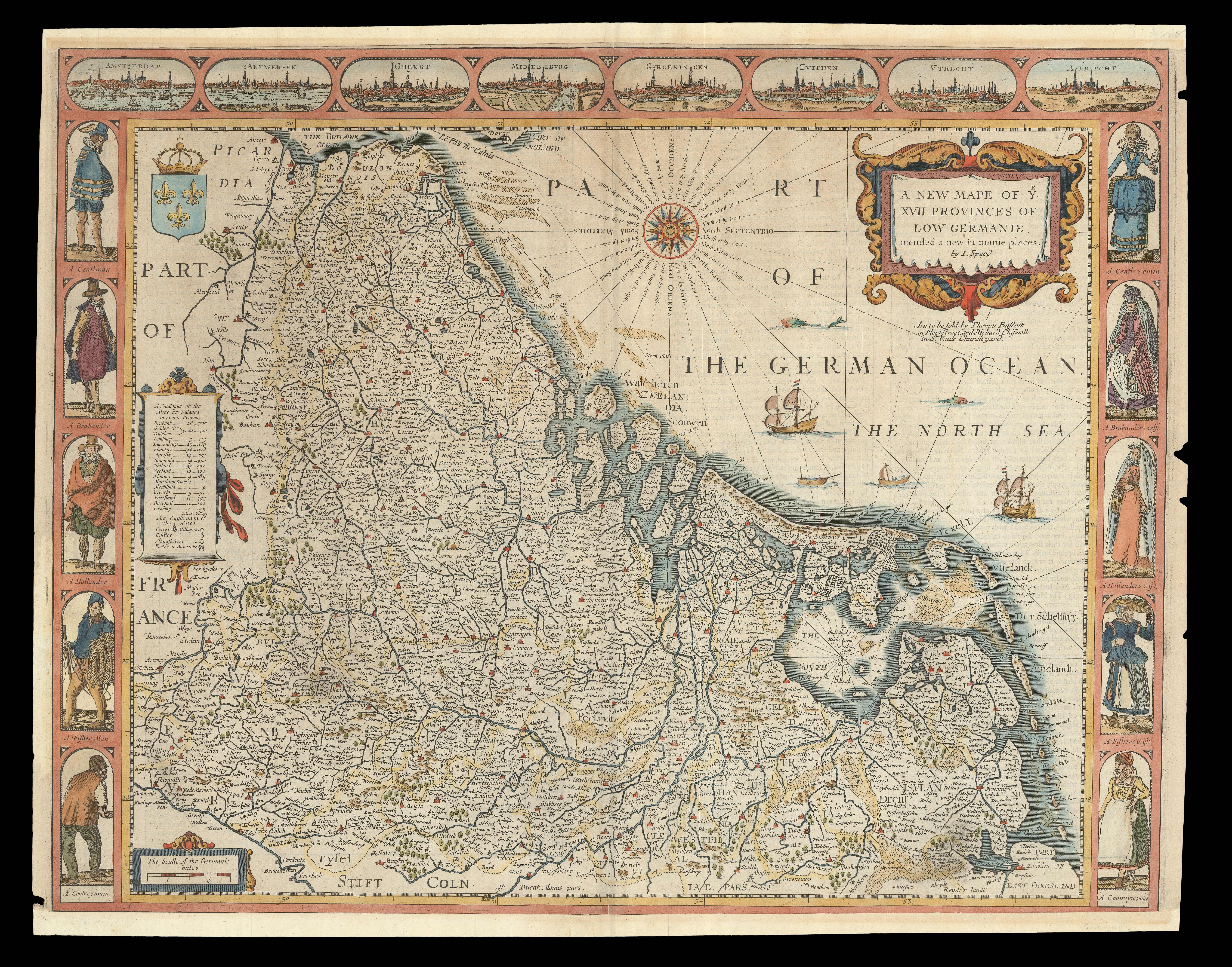 Speed's map of 'Low Germanie'