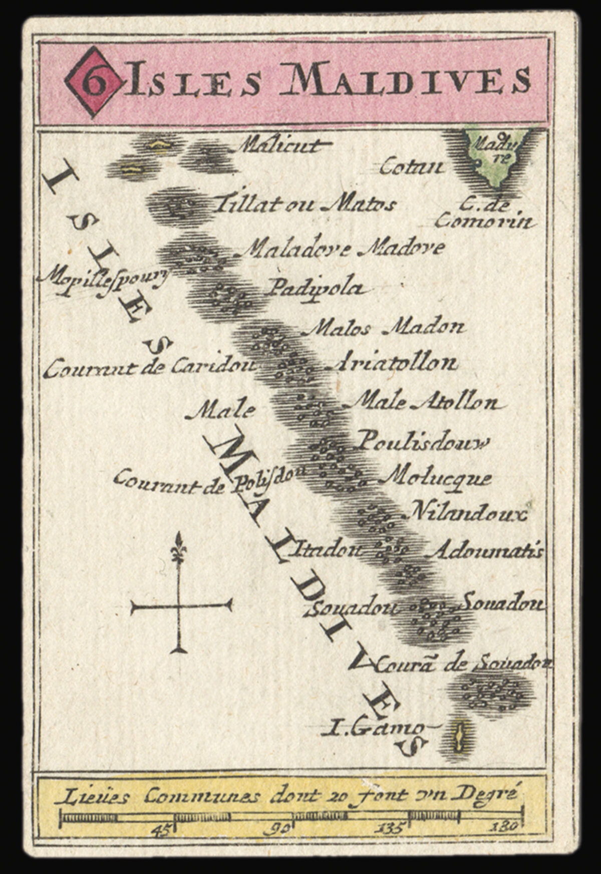 Map of the Maldives playing card