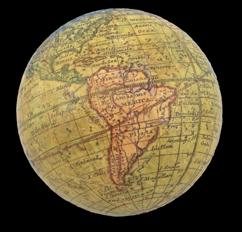 [ANONYMOUS after MOLL, Herman]. A Correct Globe with the new Discoveries. [and] A Correct Globe with ye New Constelations of Dr. Halley &c.