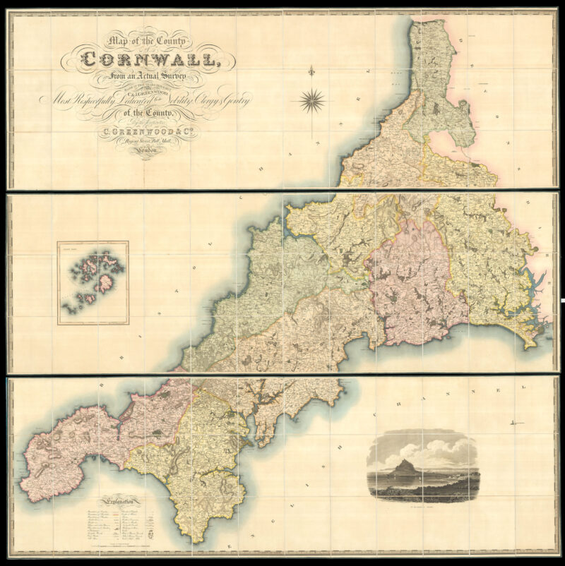 GREENWOOD, Christopher Map of the County of Cornwall,