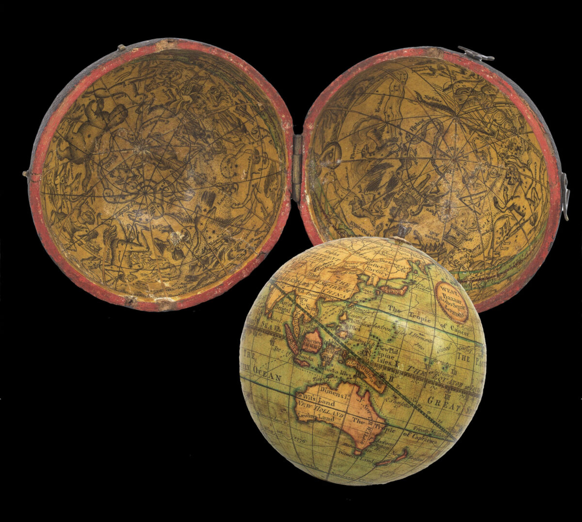 LANE, [Thomas after Nicholas LANE] [Pocket Globe] West. Bazaar, Soho Square London.