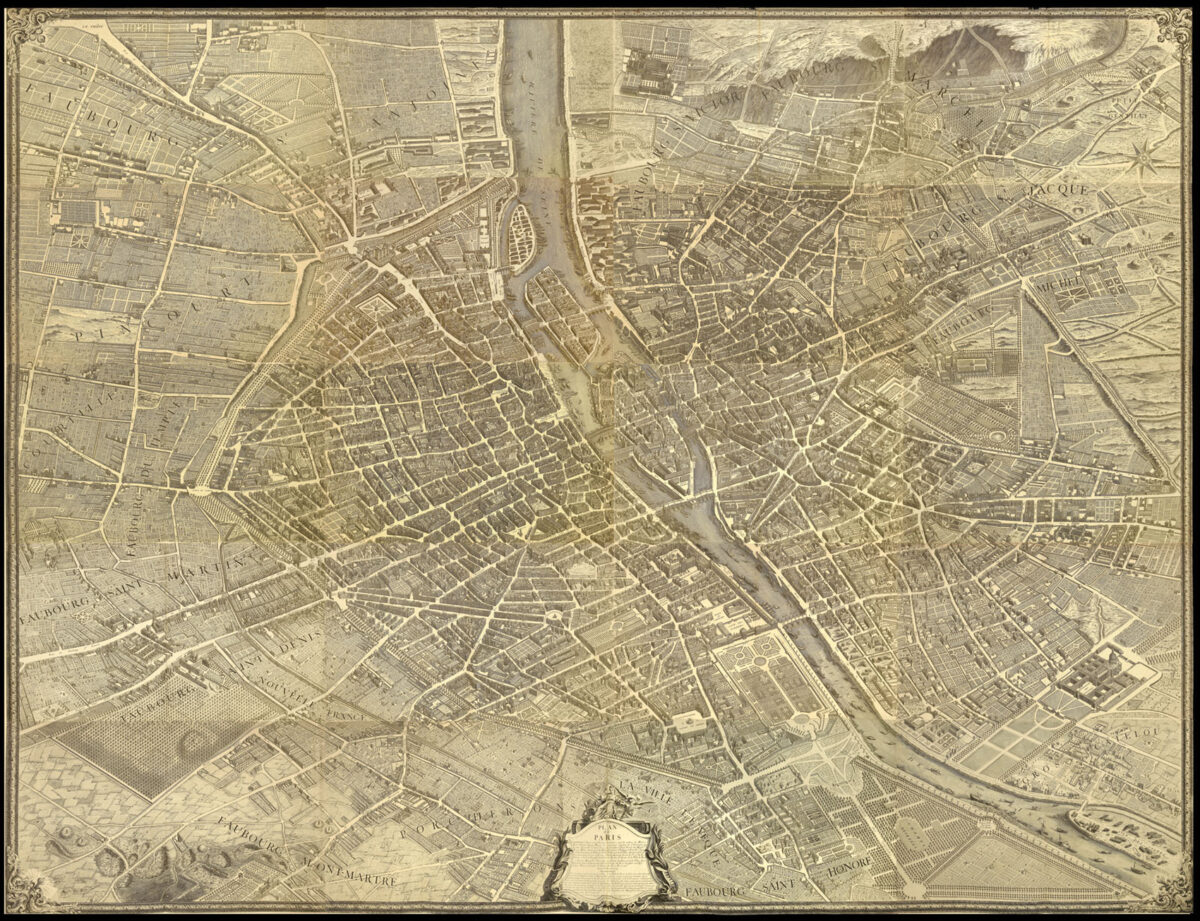 [BRETEZ, Louis] and [TURGOT, Michel-Etienne]. [Plan de Paris].