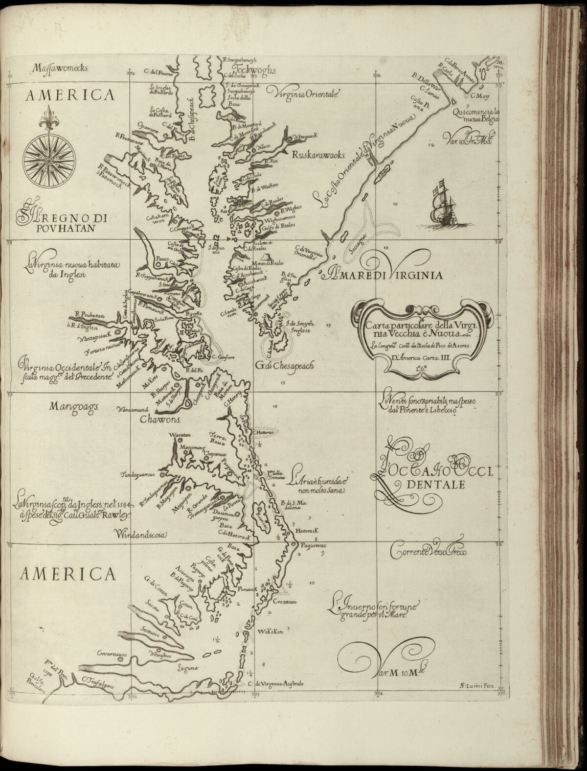 DUDLEY, Robert Dell'arcano del Mare di D. Ruberto Dudleo Duca di Northumbria, e Conte di Warwich …
