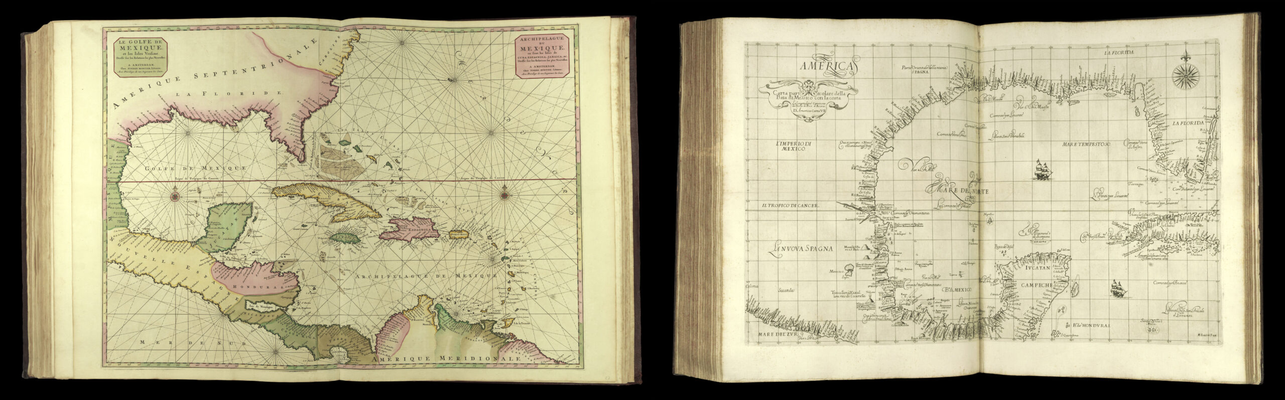 JAILLOT, Alexis Hubert [and] MORTIER, Pieter. Le Neptune François, 1693. & DUDLEY, Robert. Dell’arcano del Mare..., 1661.