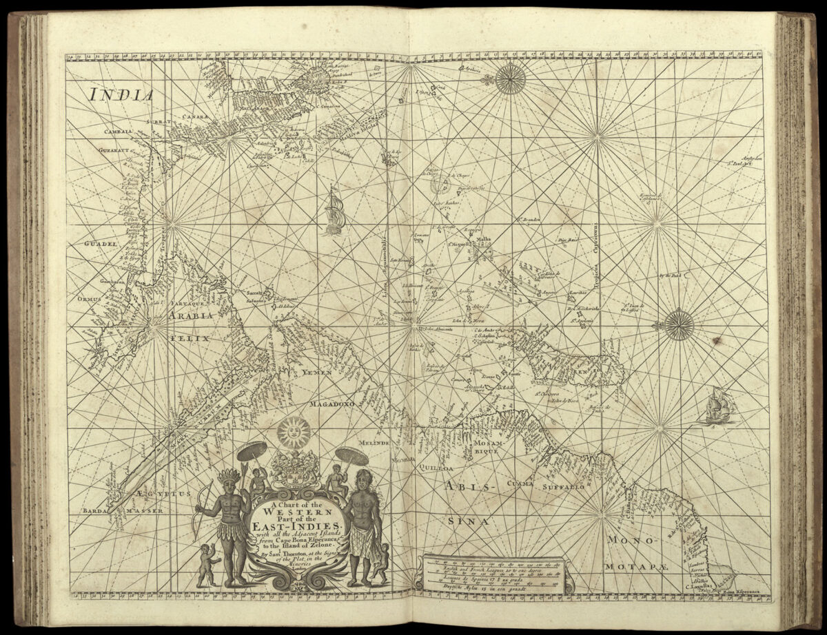 THORNTON, John The English Pilot. The Sixth [in ms on paste-down as issued] Book.