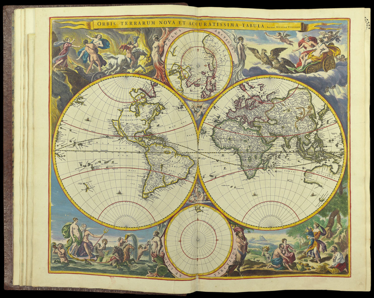 VISSCHER, Nicolas Atlas minor sive totius orbis terrarum contracta delineata.