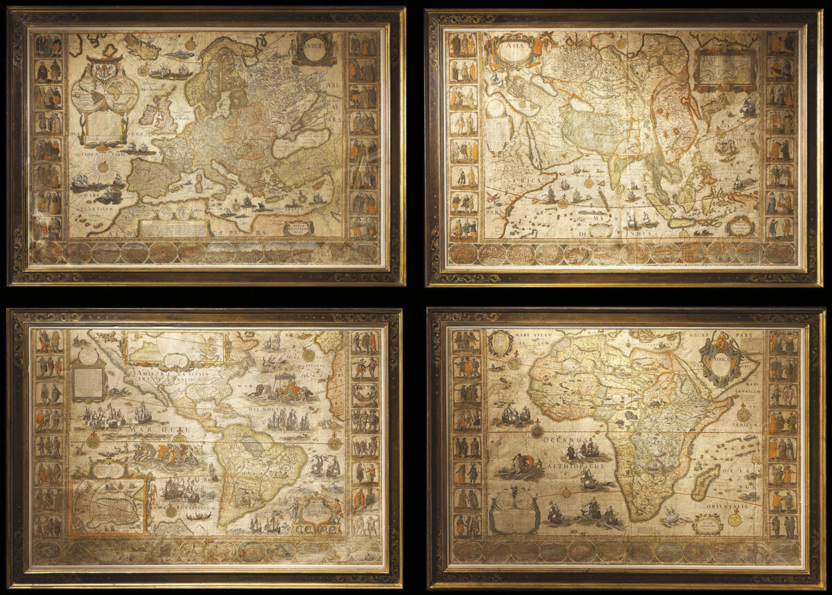 BLAEU, Willem [Set of the maps of the four continents].