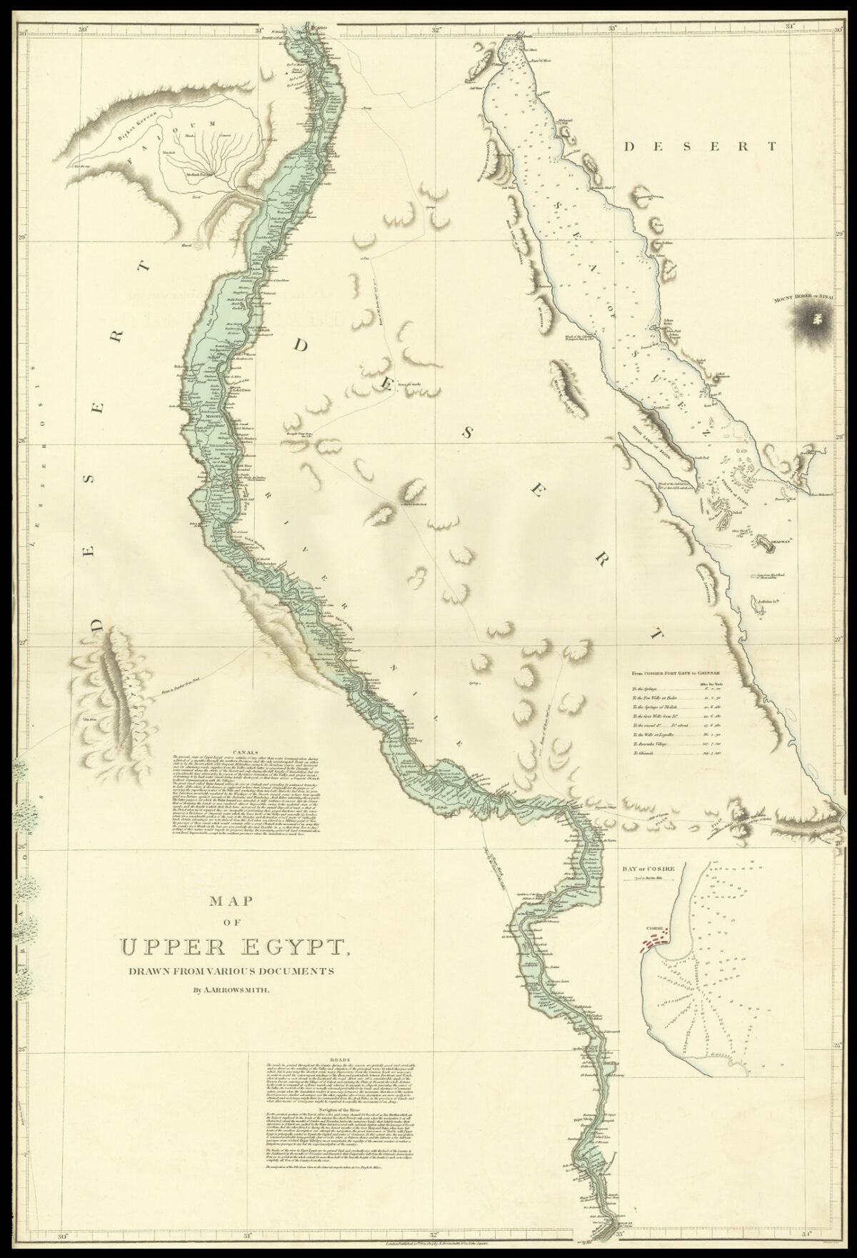 ARROWSMITH, Aaron A Map of Lower Egypt