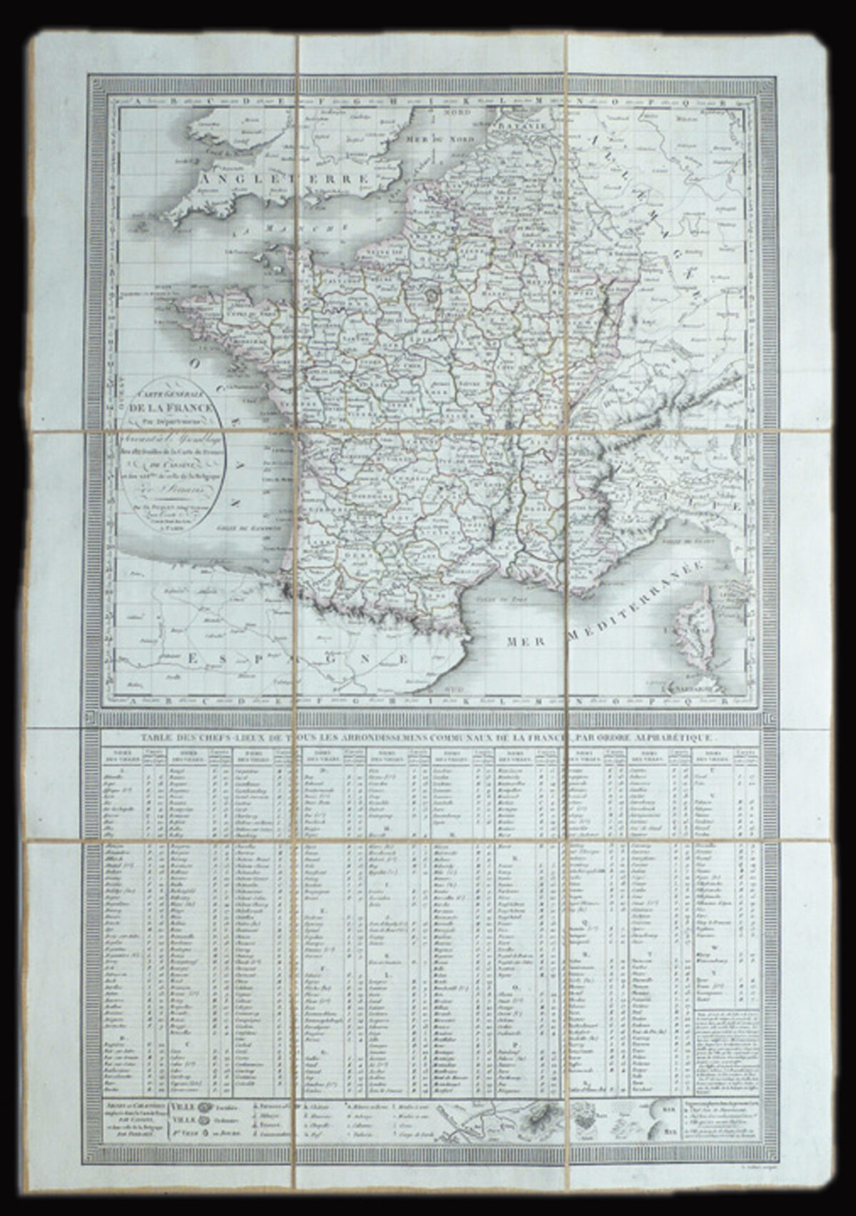 CASSINI de THURY, Cesar Francois Carte de France dite Carte de Cassini...