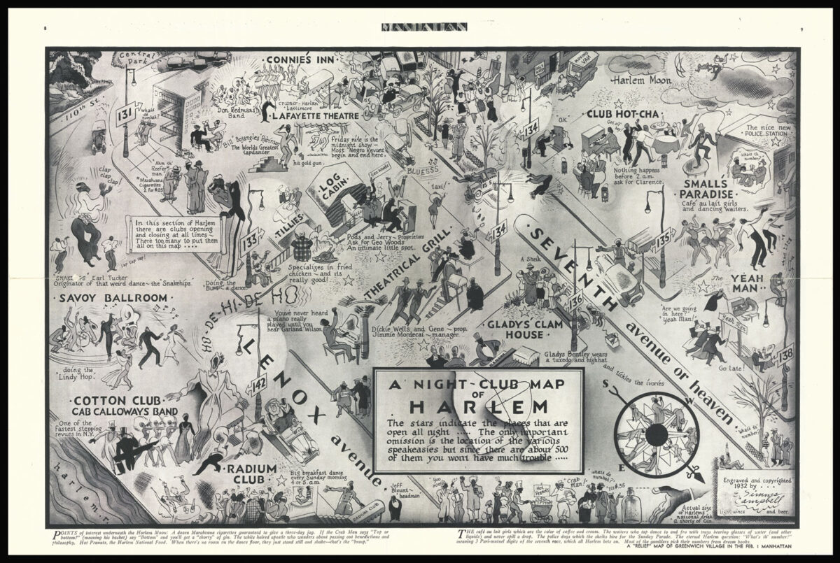 SIMMS CAMPBELL, E. A Night-Club Map of Harlem