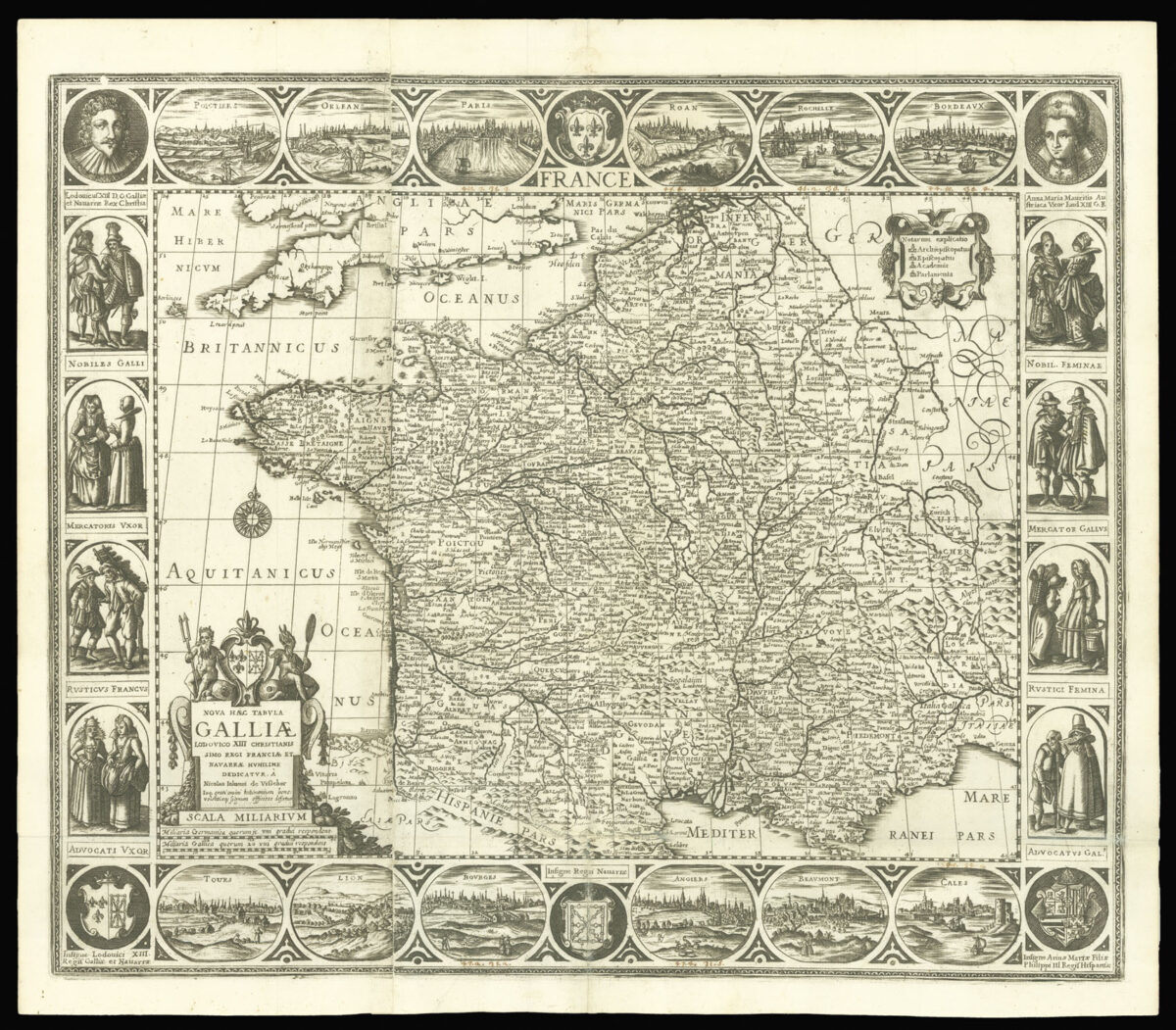 VISSCHER, Claesz Jansz France. Nova Haec Tabula Galliae...