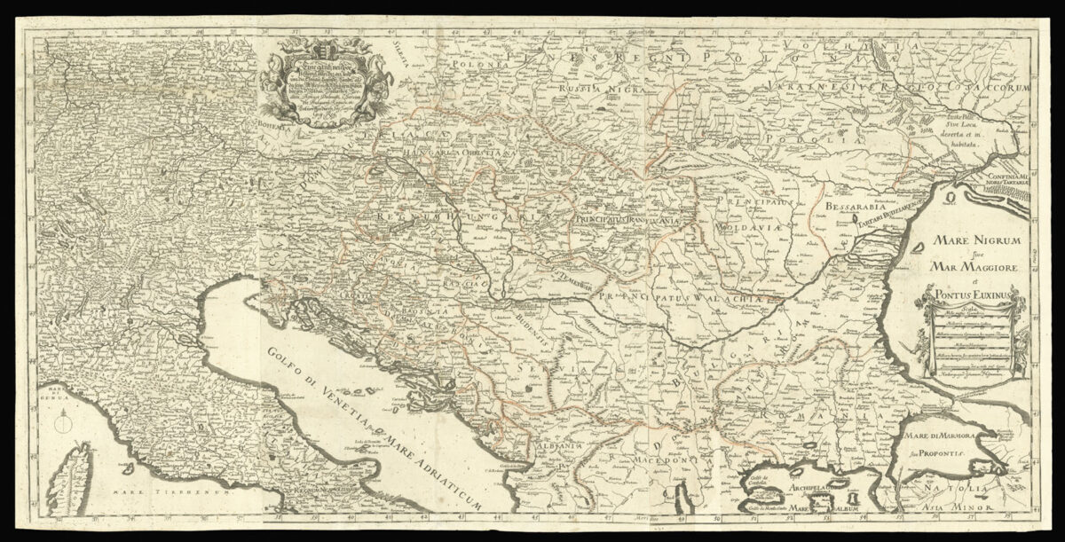HOFFMAN, Johann [after] SANSON, Nicolas Eine gantz neu Vorstellung aller der an und um die Donau...
