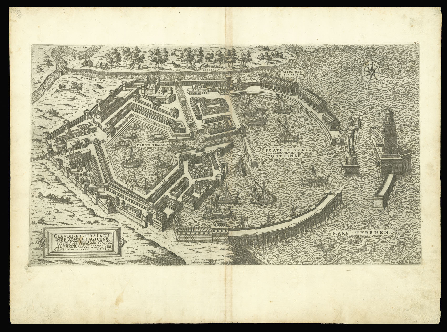 BRAMBILLA, Ambrogio Claudii et Traiani Impp. Admirabilium Portuum Ostiensium...