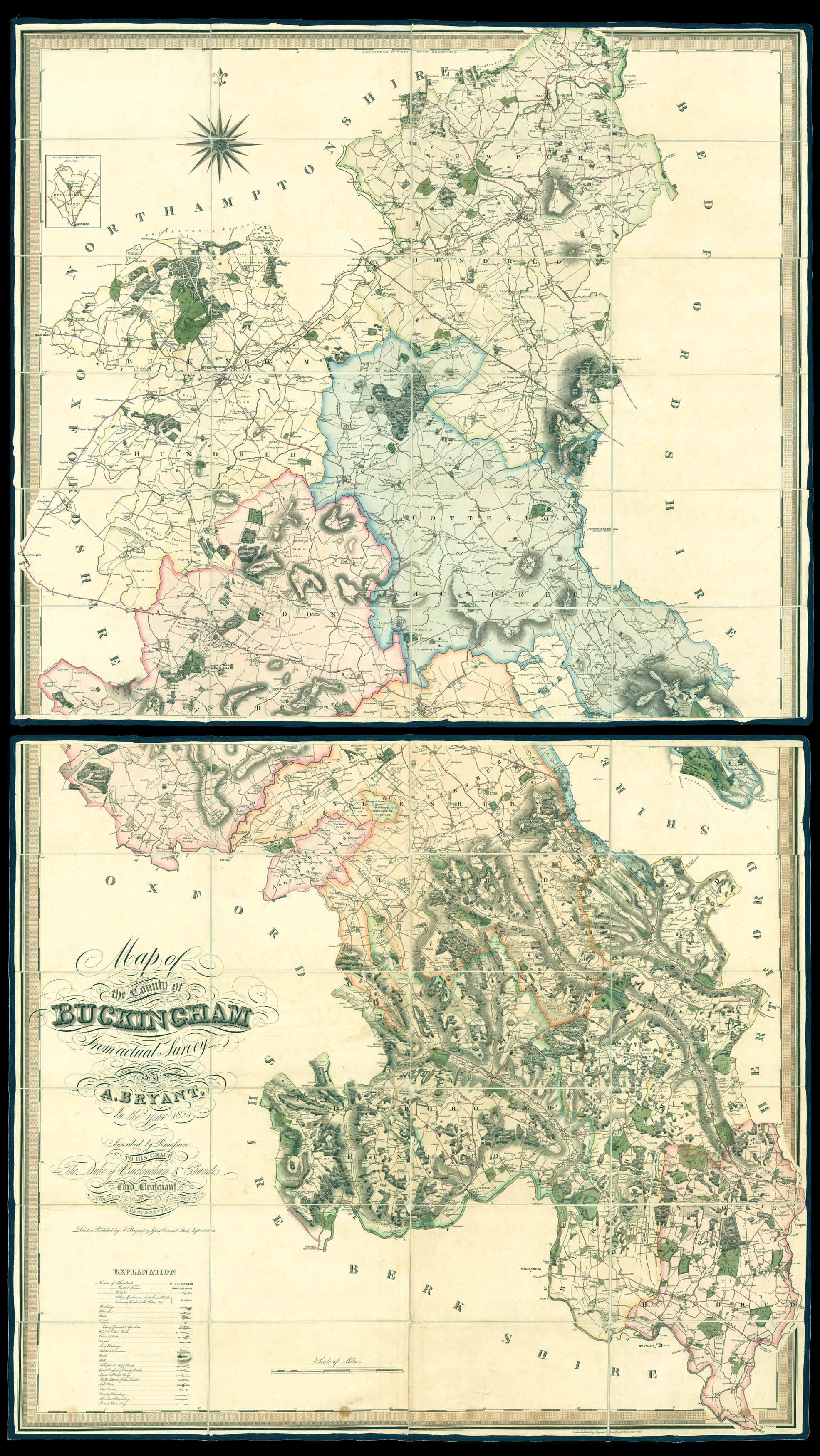 BRYANT, Andrew Map of the County of Buckingham