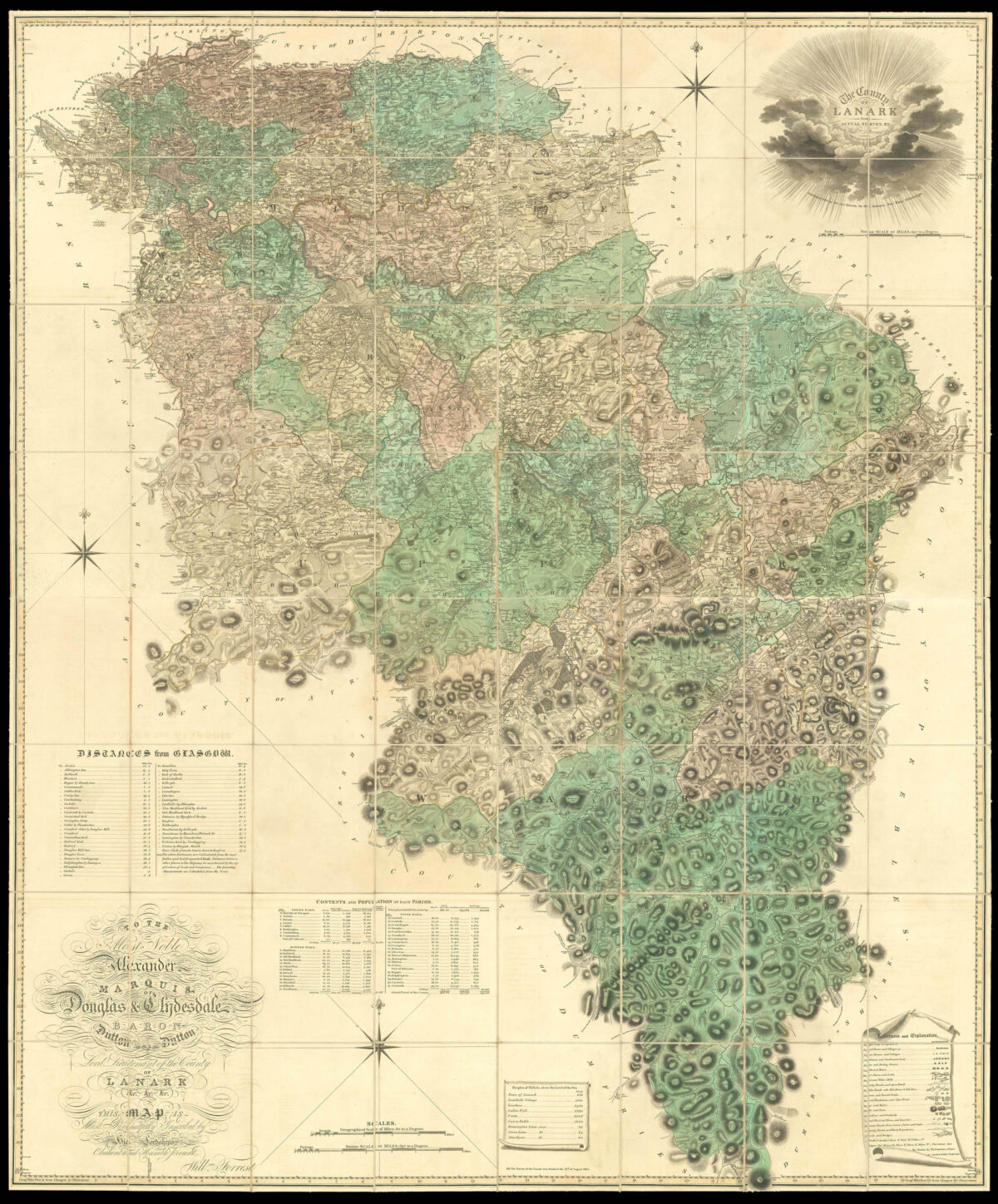 FORREST, Will[ia]m The County of Lanark from Actual Survey by Will[ia]m Forrest.