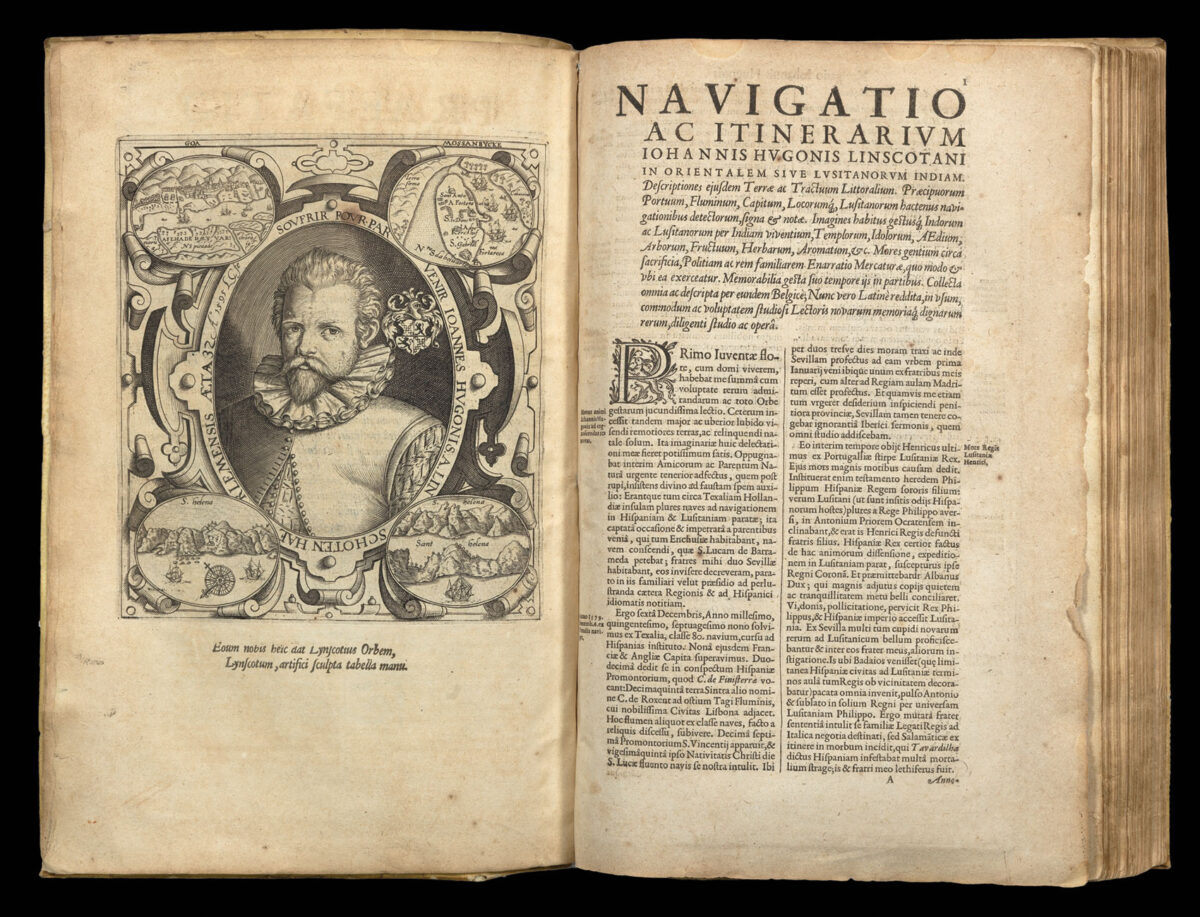 LINSCHOTEN, Jan Huyghen van Navigatio ac itinerarium Johannis Hugonis Linscotani in orientalem sive lusitanorum Indiam