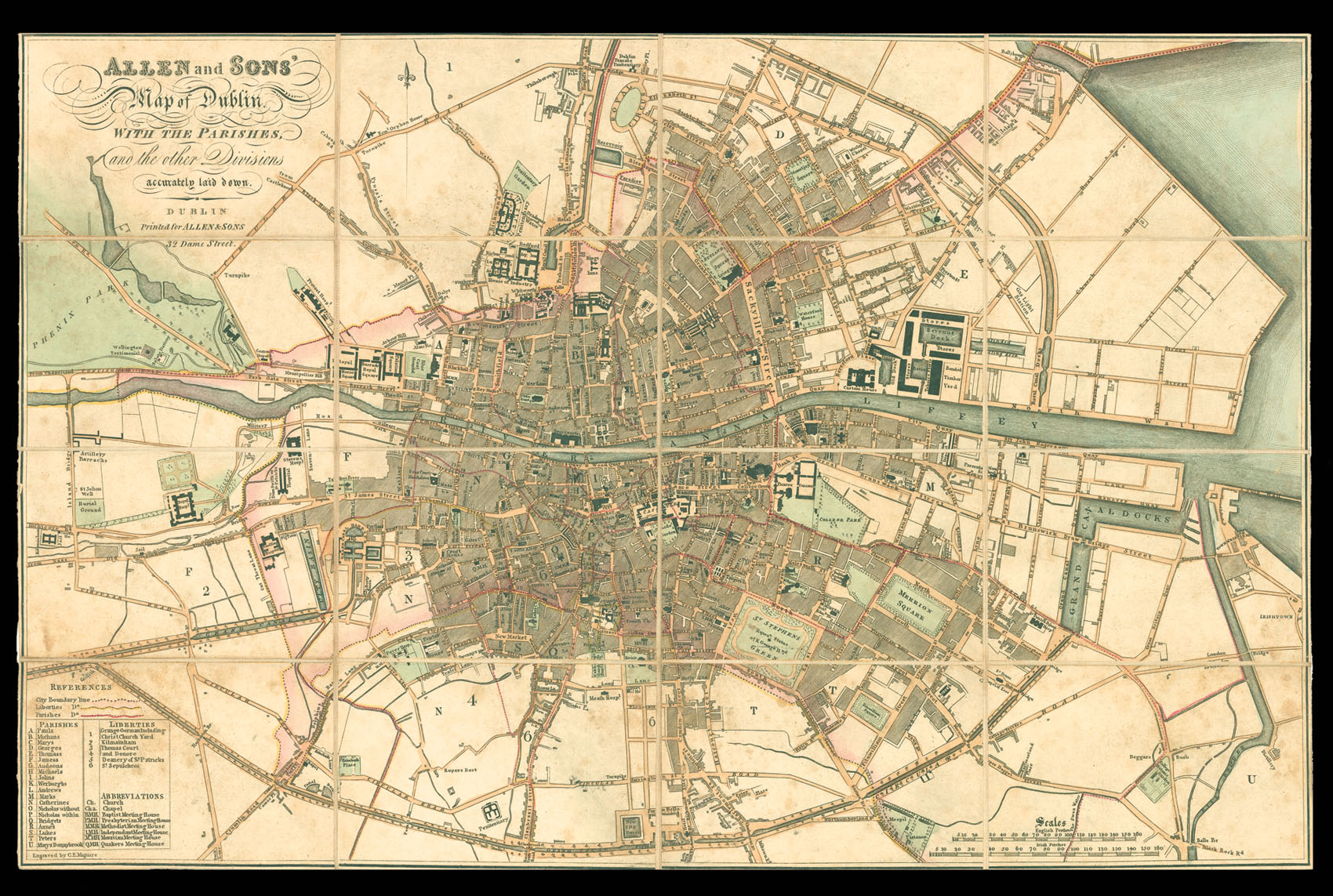 ALLEN, William Allen and Sons' Map of Dublin.