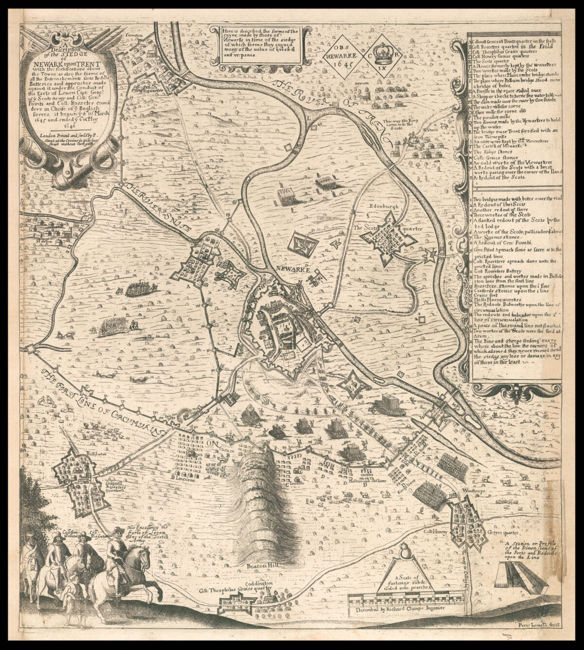 CLAMPE Richard [after], LOVELL [Peregrine] A Description of the Siedge upon Newark on Trent