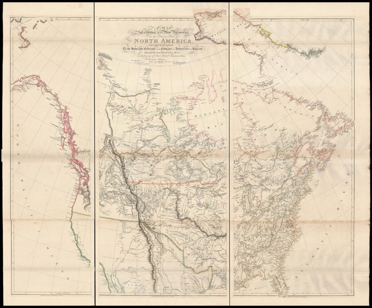 ARROWSMITH, Aaron A Map Exhibiting all the New Discoveries in the Interior Parts of North America,