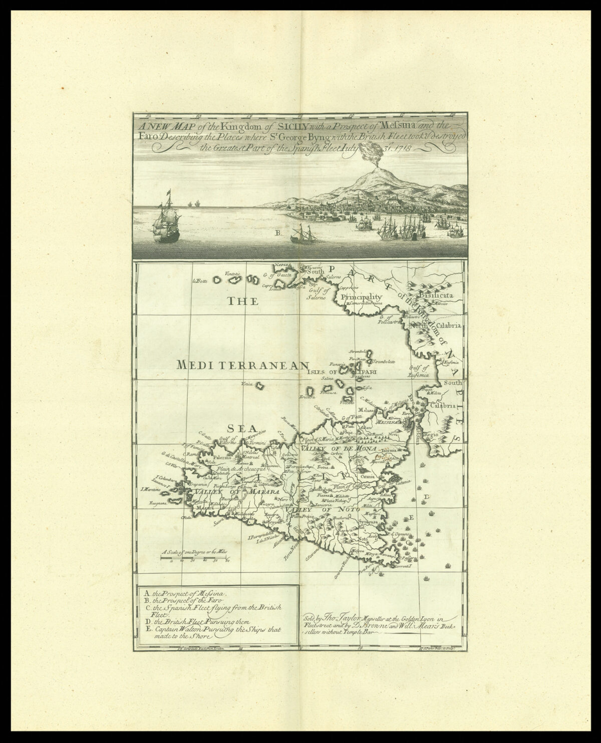 PARKER, Samuel A New Map of the Kingdom of Sicily