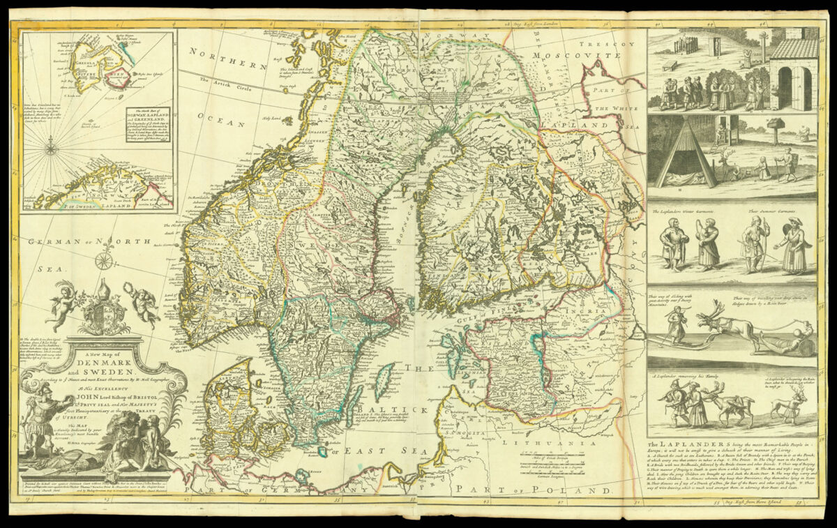MOLL, Herman A New Map of Denmark and Sweden