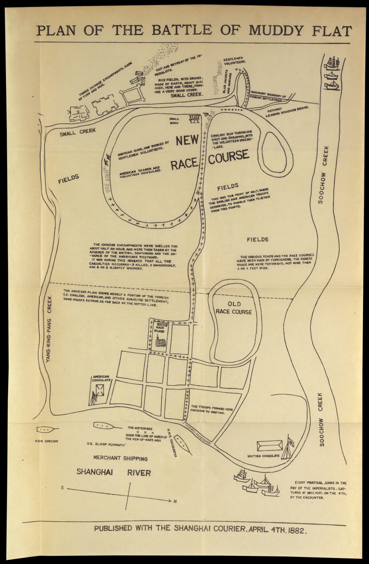 [Anonymous] Plan of the Battle of Muddy Flat.