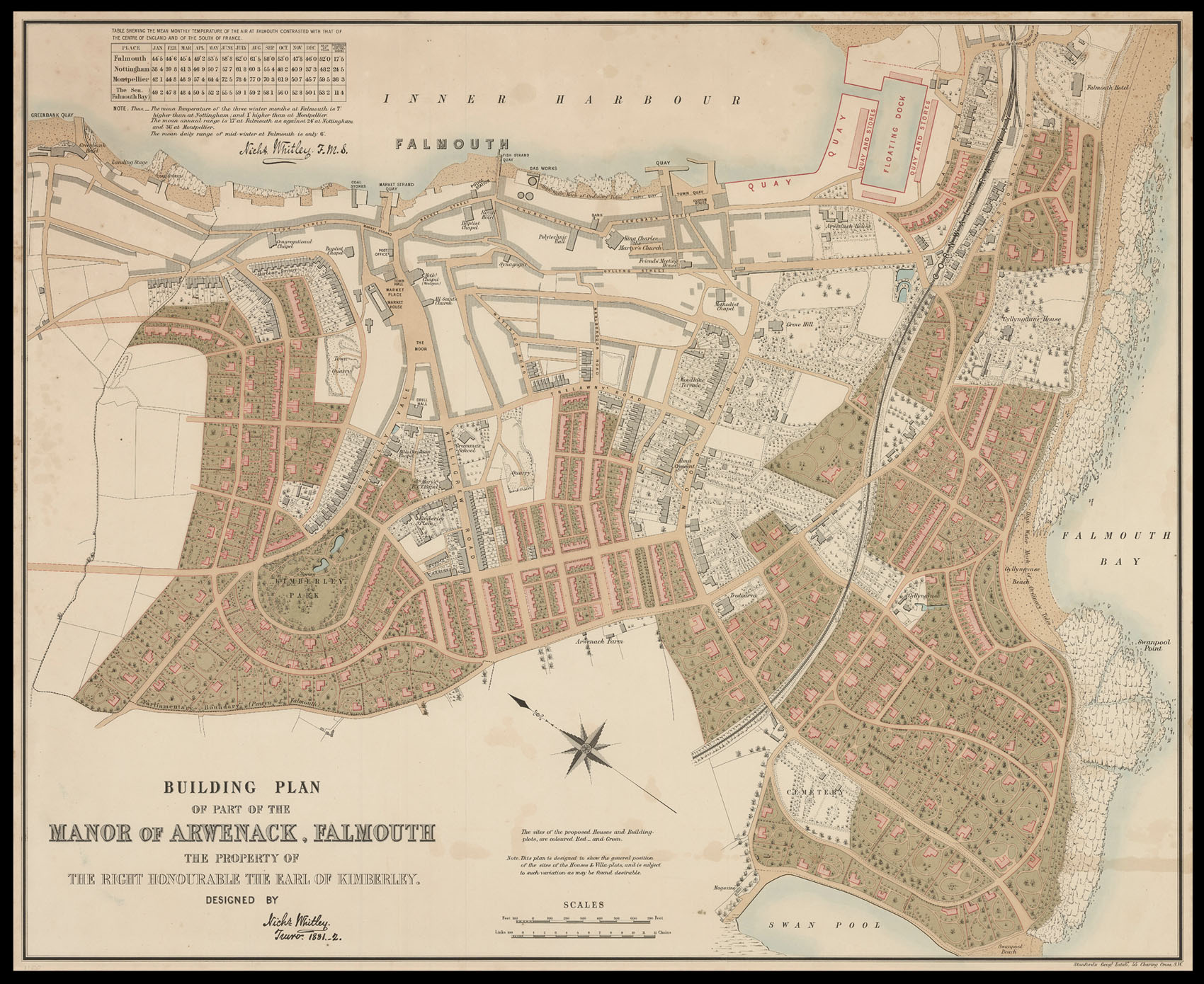 [Our Half Share] WHITLEY, Nich[ola]s Building Plan of Part of the Manor of Arwenack, Falmouth