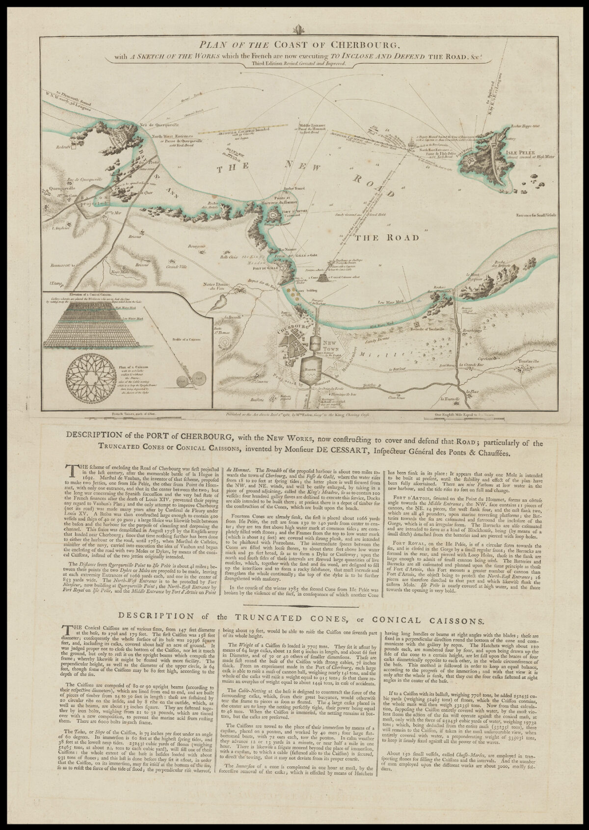 FADEN, William Plan of the Coast of Cherbourg,