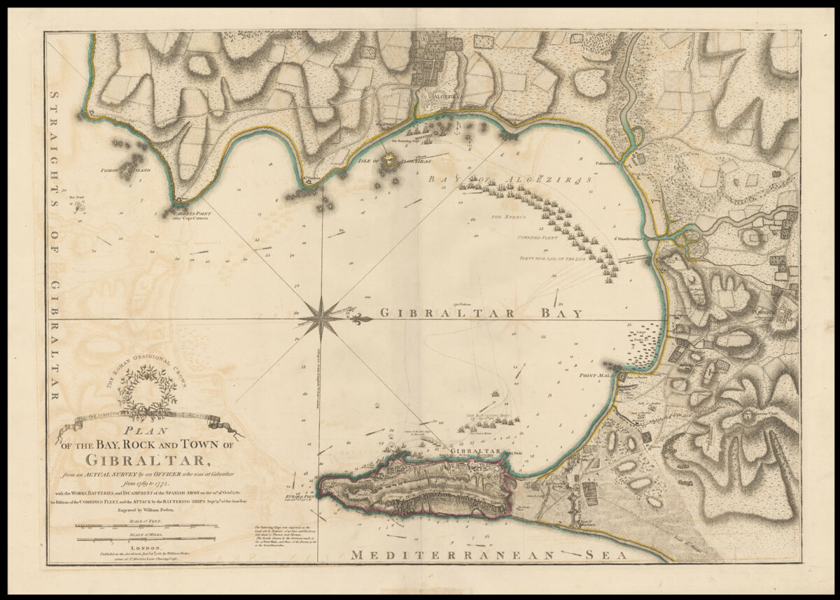 FADEN, William Plan of the Bay Rock and Town of Gibraltar,
