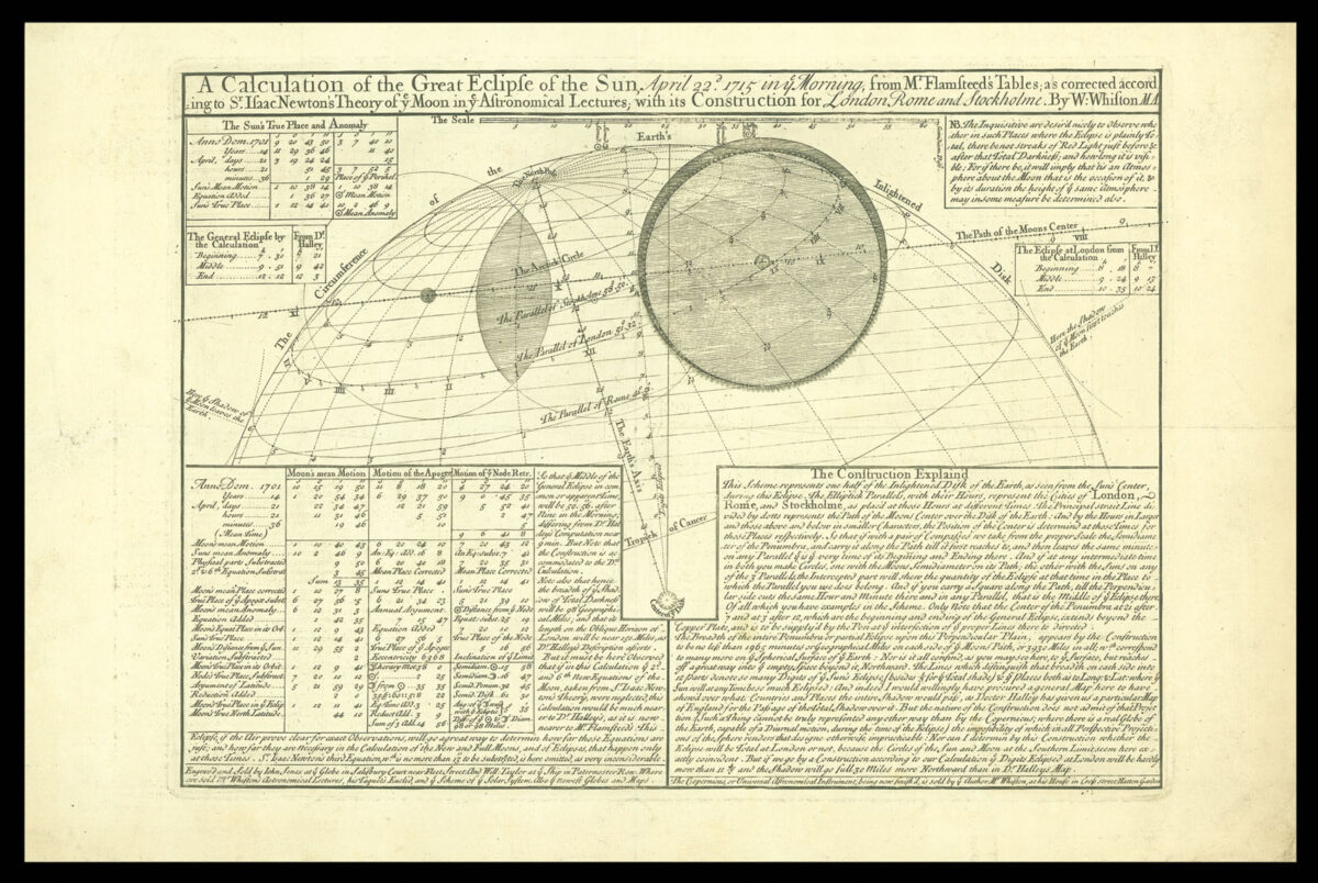 WHISTON, William A Calculation of the Great Eclipse of the Sun