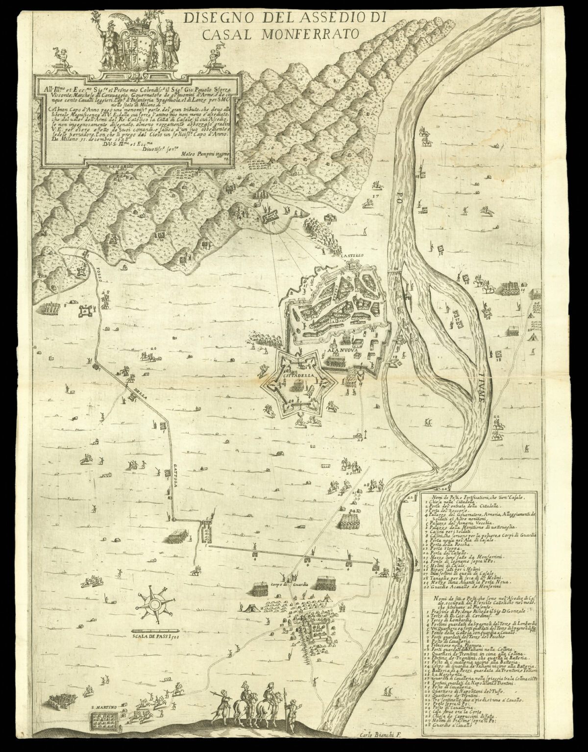 PAMPINI, Matteo Disegno del assedio in Casal Monferrato