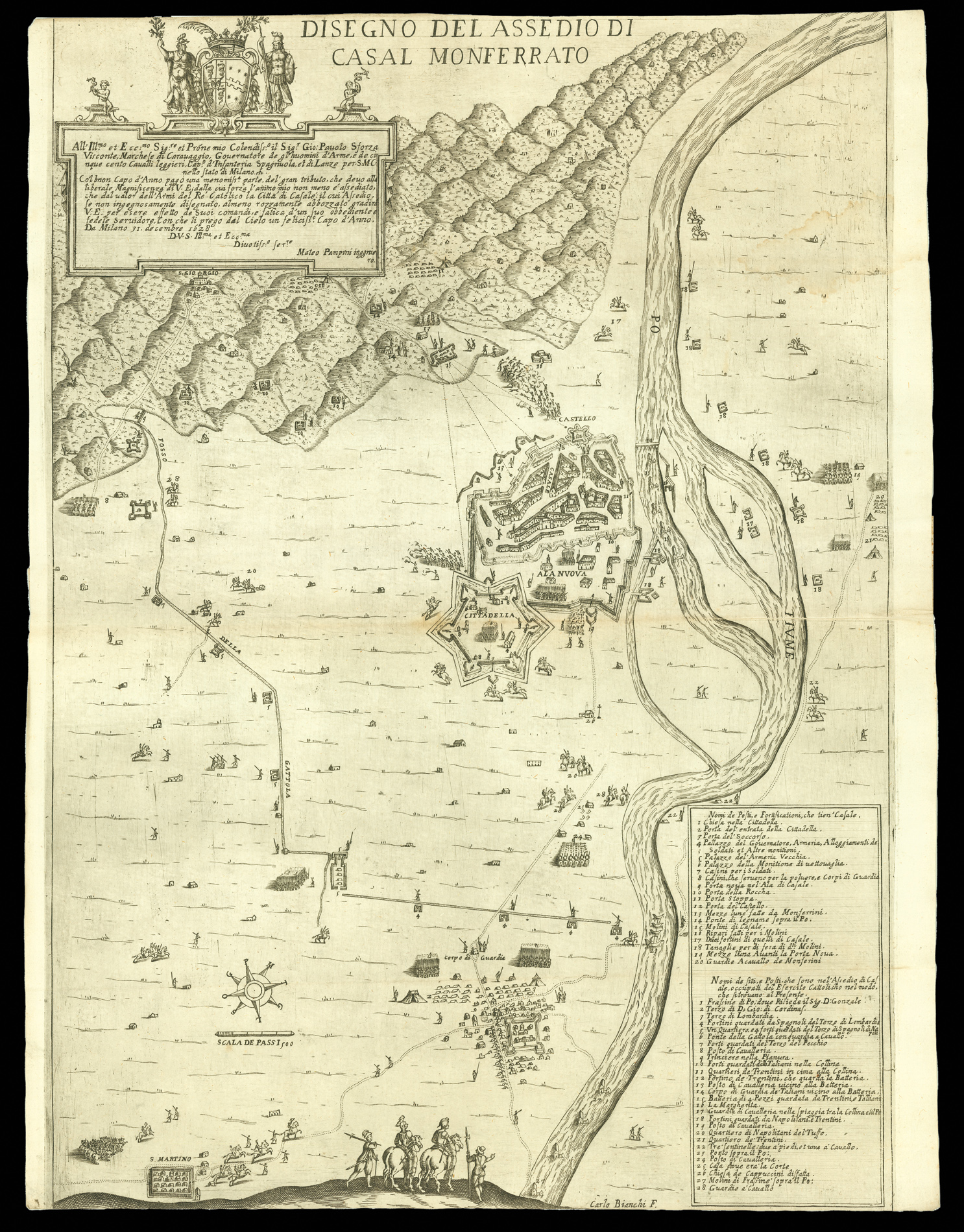 PAMPINI, Matteo Disegno del assedio in Casal Monferrato
