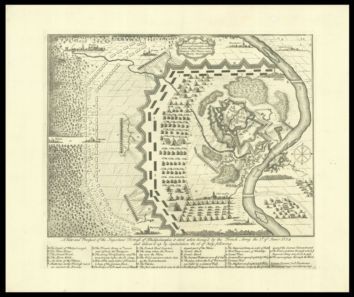 FOURDRINIER, Paul; Anonymous A View and Prospect of the Important Fortress of Philipsbourgh