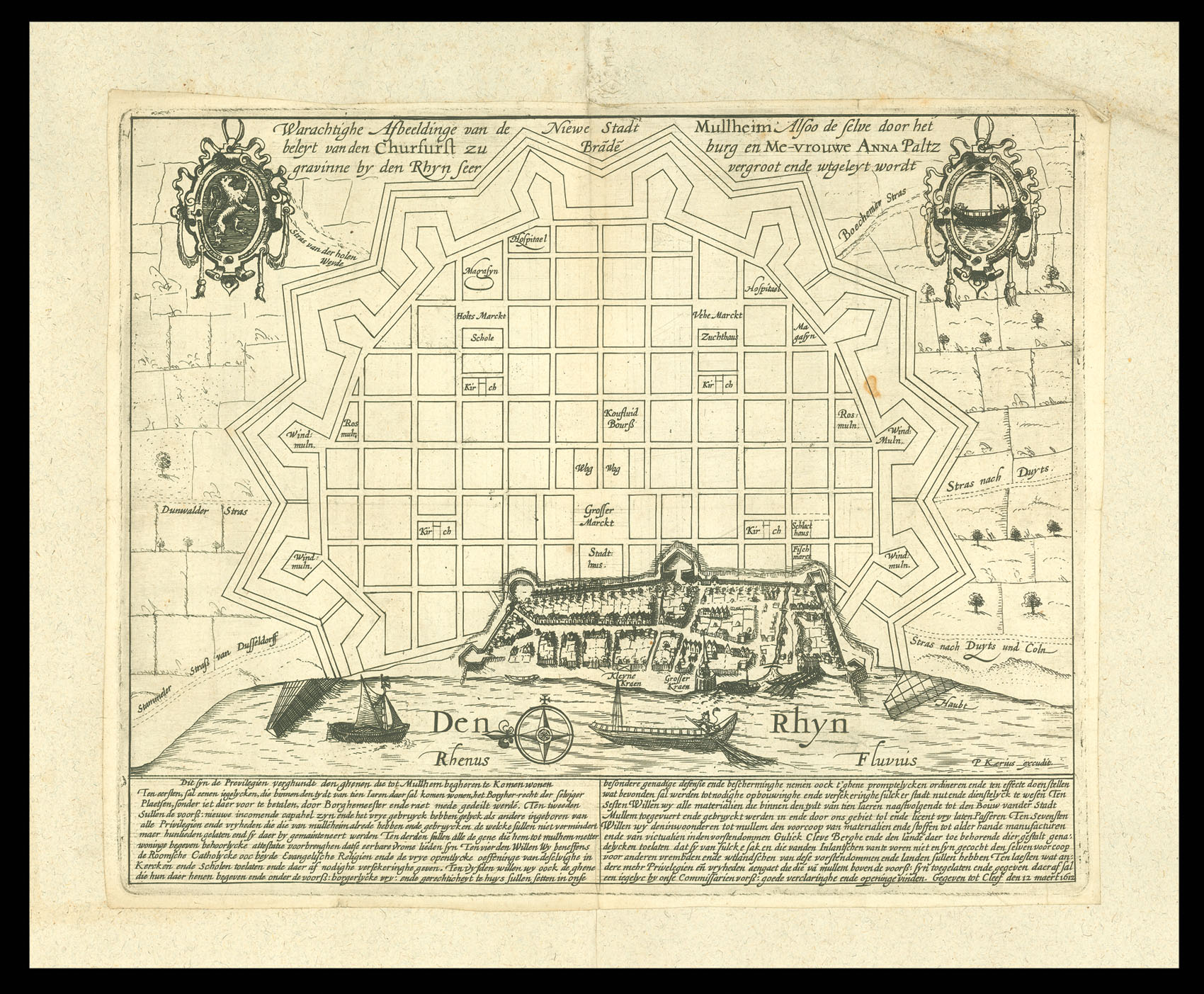 KEERE, Pieter van den Warachtige Afbeeldinge van de Niewe Stadt Mullheim