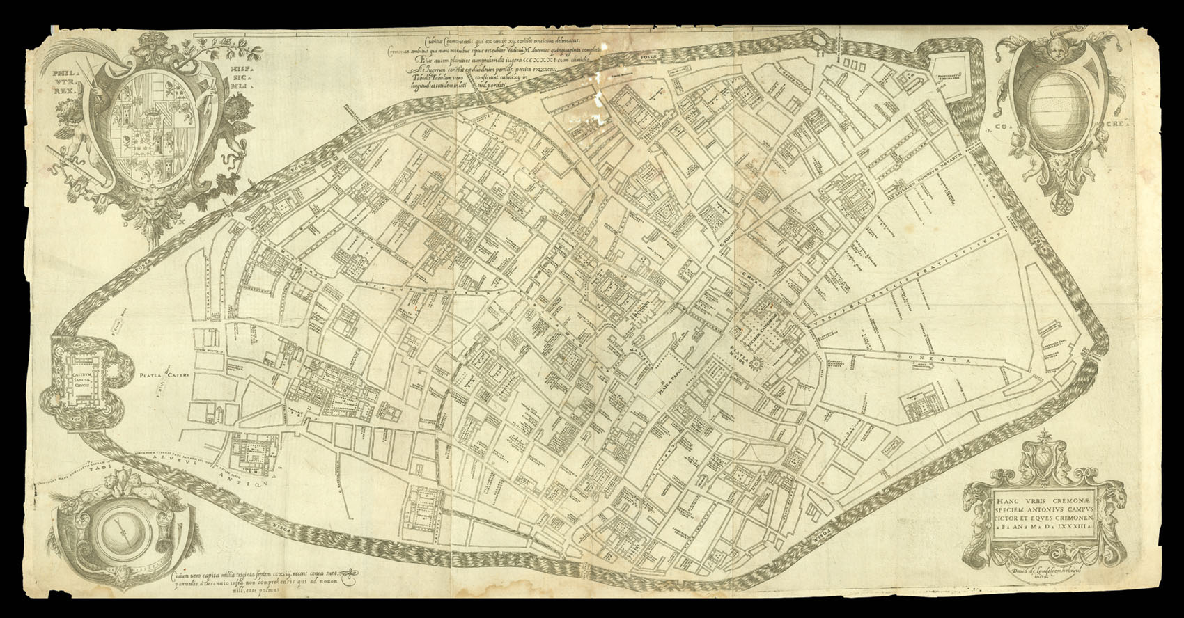 CAMPI, Antonio [Untitled plan of Cremona].