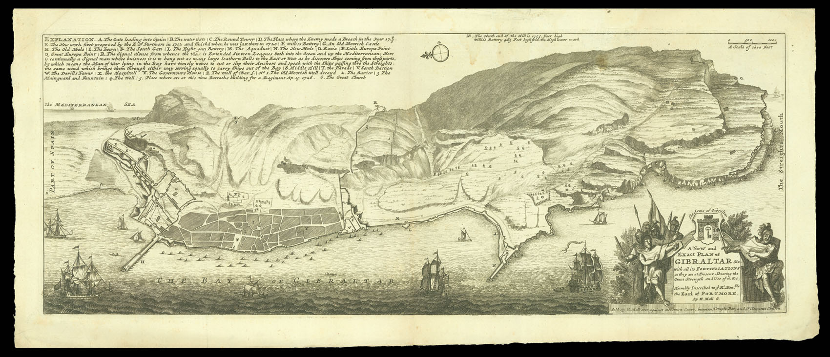 MOLL, Herman A New and Exact Plan of Gibraltar