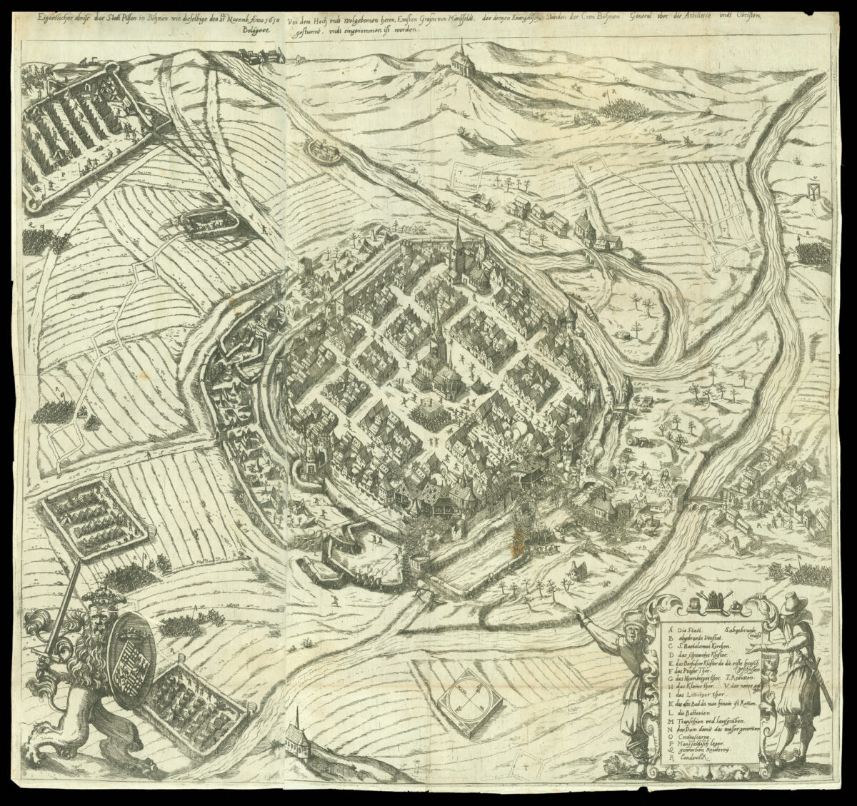 [Anonymous] Eigendlicher abriss der Stadt Pilsen in Böhmen wie dieselbige den 11/21 Novemb. Anno 1618 Belägert
