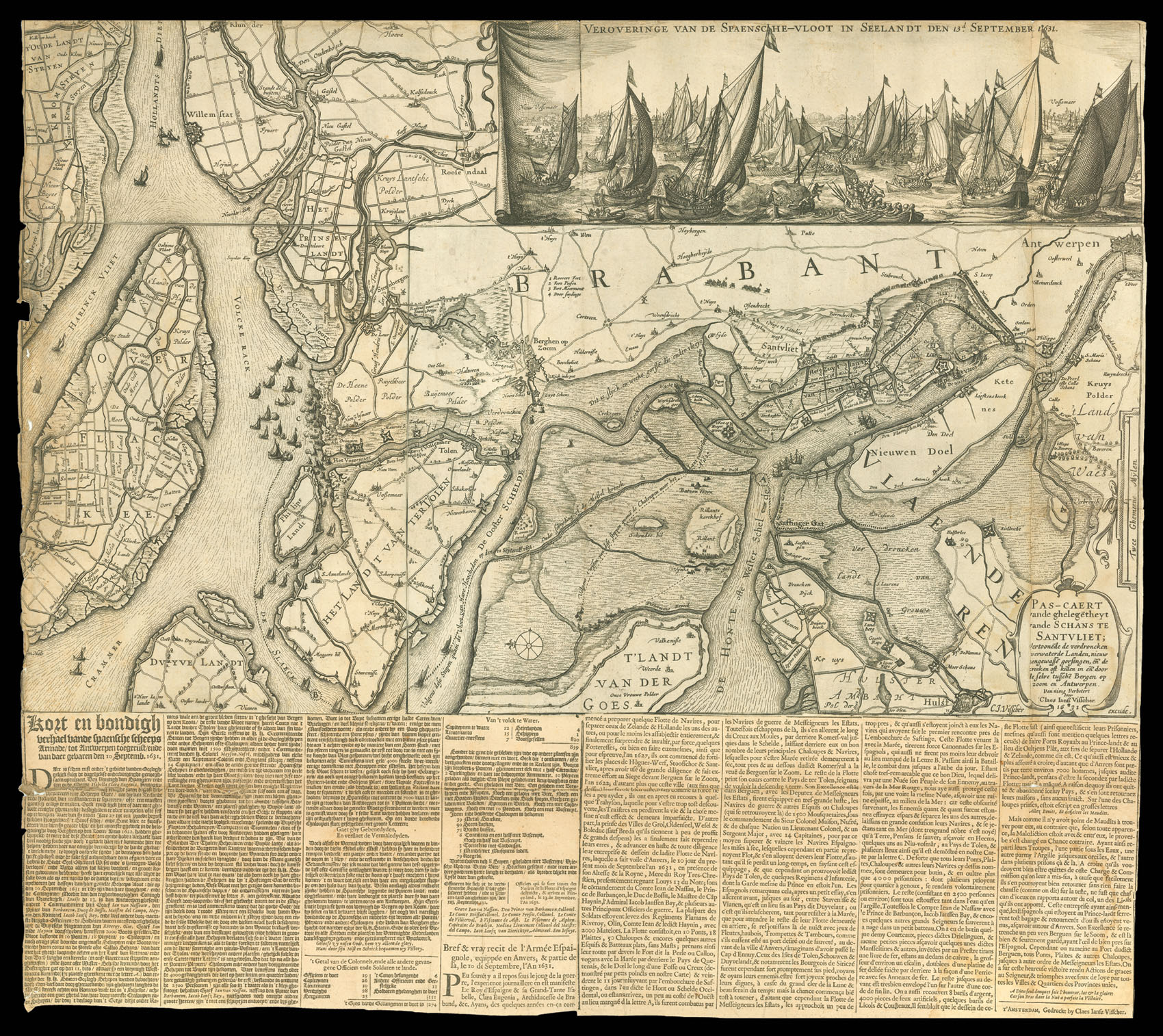 VISSCHER, Claes Jansz Pascaert vande ghelegēntheyt vande Schans te Santvliet