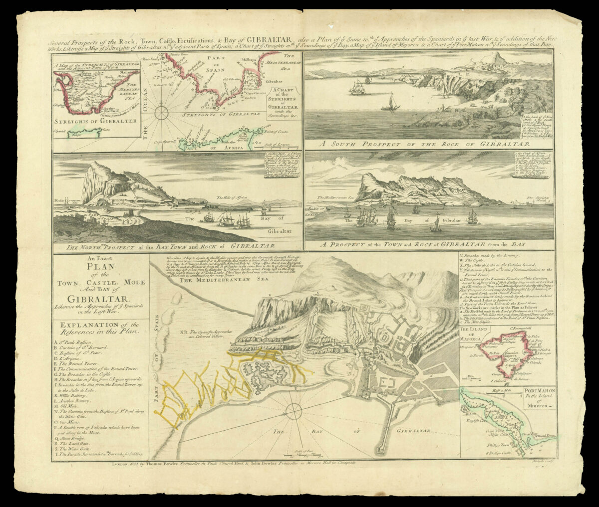 NICHOLLS, Sutton Several Prospects of the Rock, Town, Castle, Fortifications, & Bay of Gibraltar
