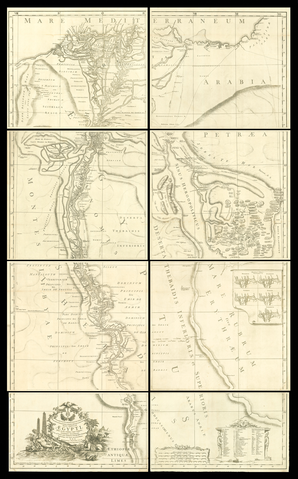POCOCKE, Richard [Untitled map of Egypt]