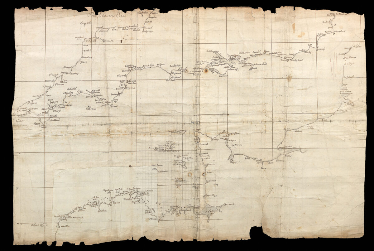 HALLEY, Edmond Manuscript chart of the Channel
