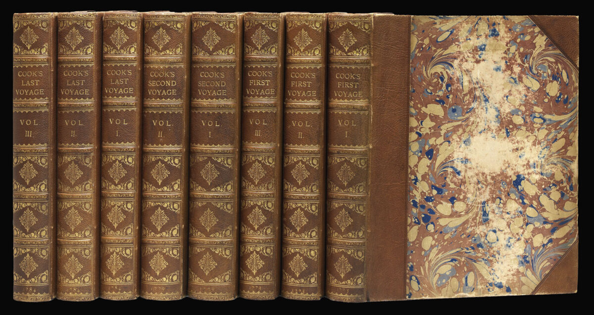 COOK, Captain James R.N., F.R.S. [Complete Set of the Official Accounts of His Three Voyages Round the World].