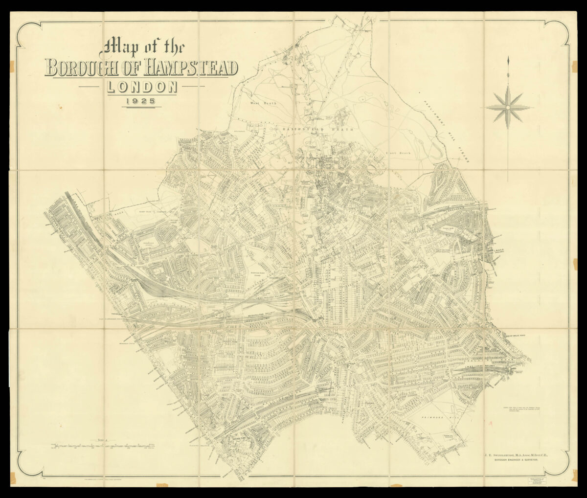 SWINDLEHURST, J.E. Map of the Borough of Hampstead