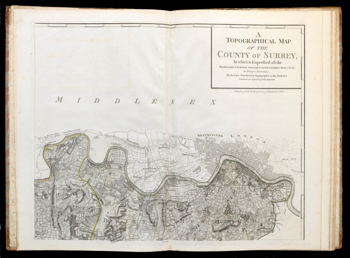 ROCQUE, John A Topographical Map of the County of Surrey