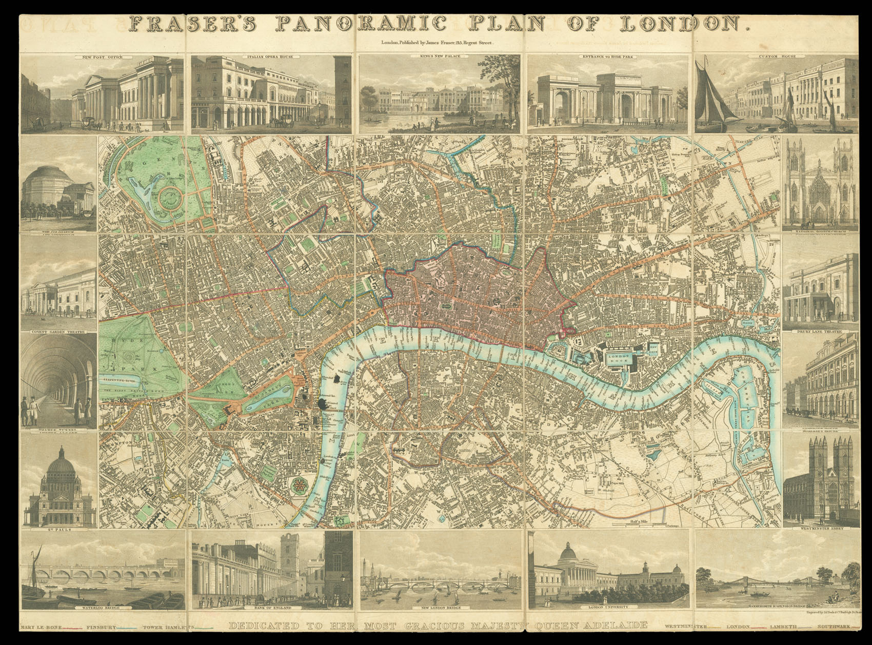 FRASER, James Fraser's Panoramic Plan of London