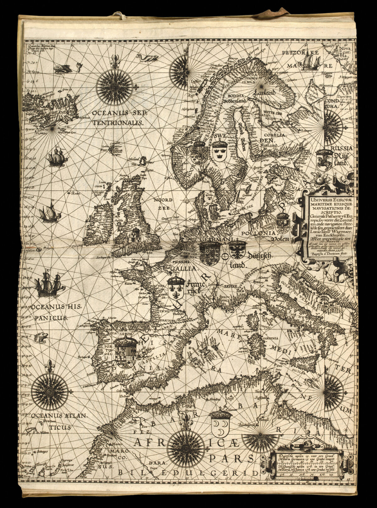 WAGHENAER, Lucas Janszoon Speculum Nauticum super navigatione maris Occidentalis...