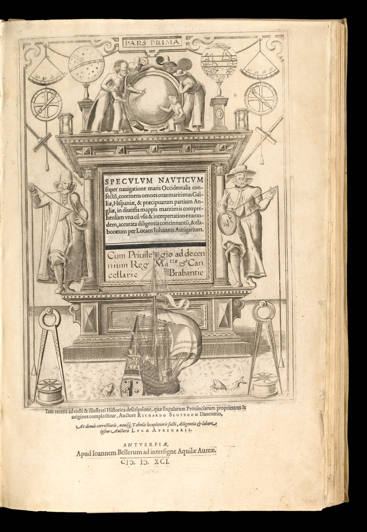 WAGHENAER, Lucas Janszoon Speculum Nauticum super navigatione maris Occidentalis...