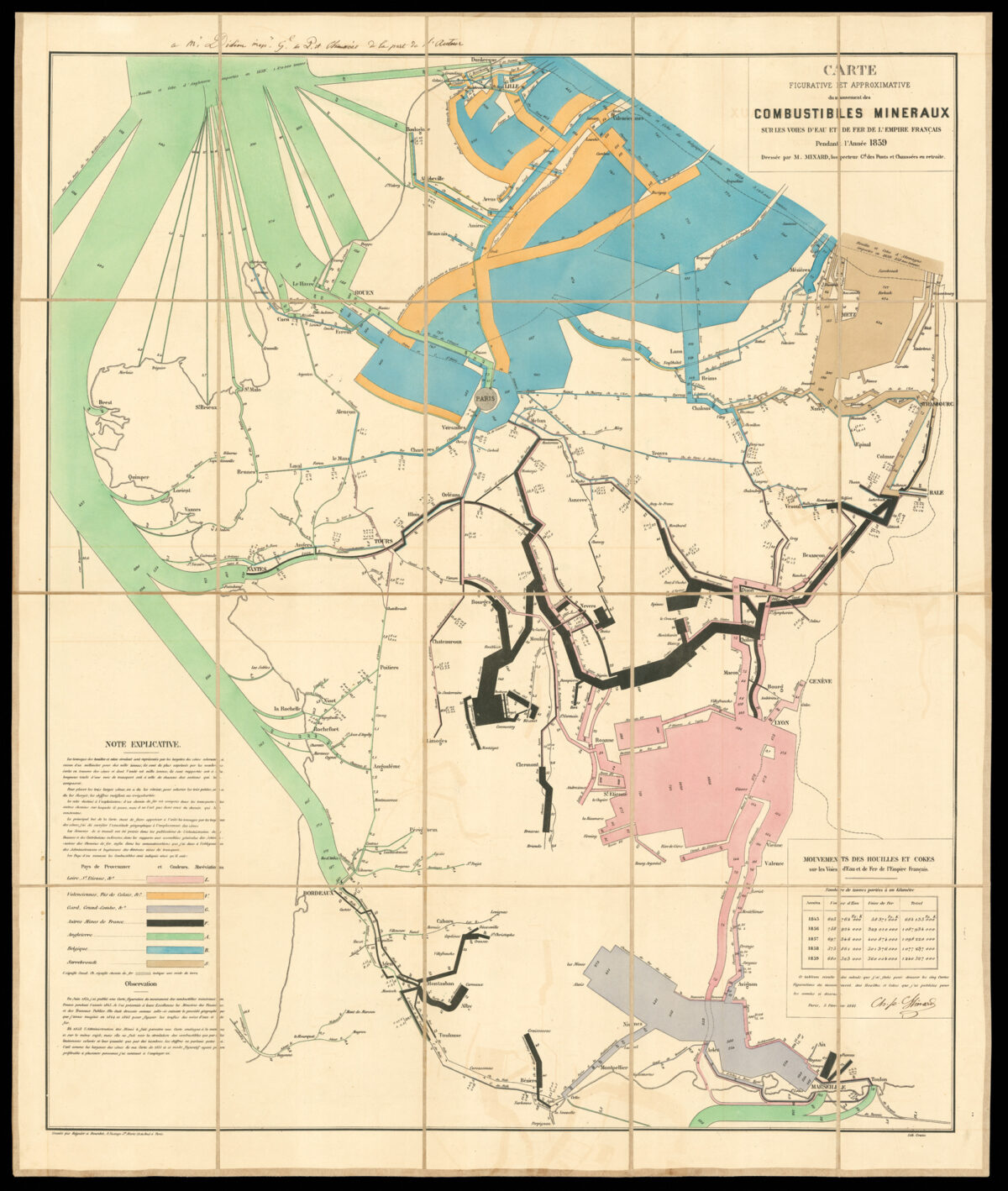 MINARD, Charles Joseph [Statistical Maps].