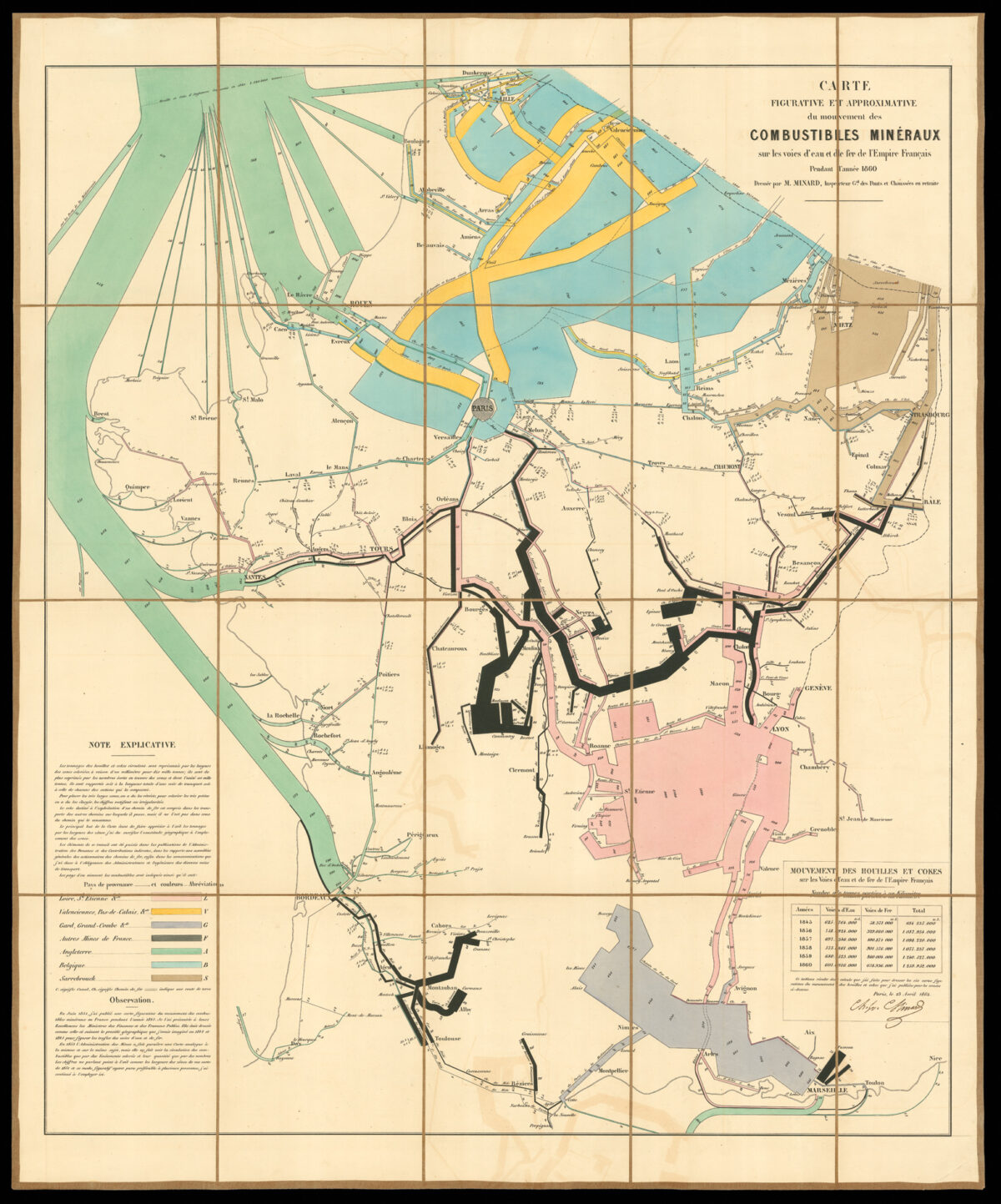 MINARD, Charles Joseph [Statistical Maps].