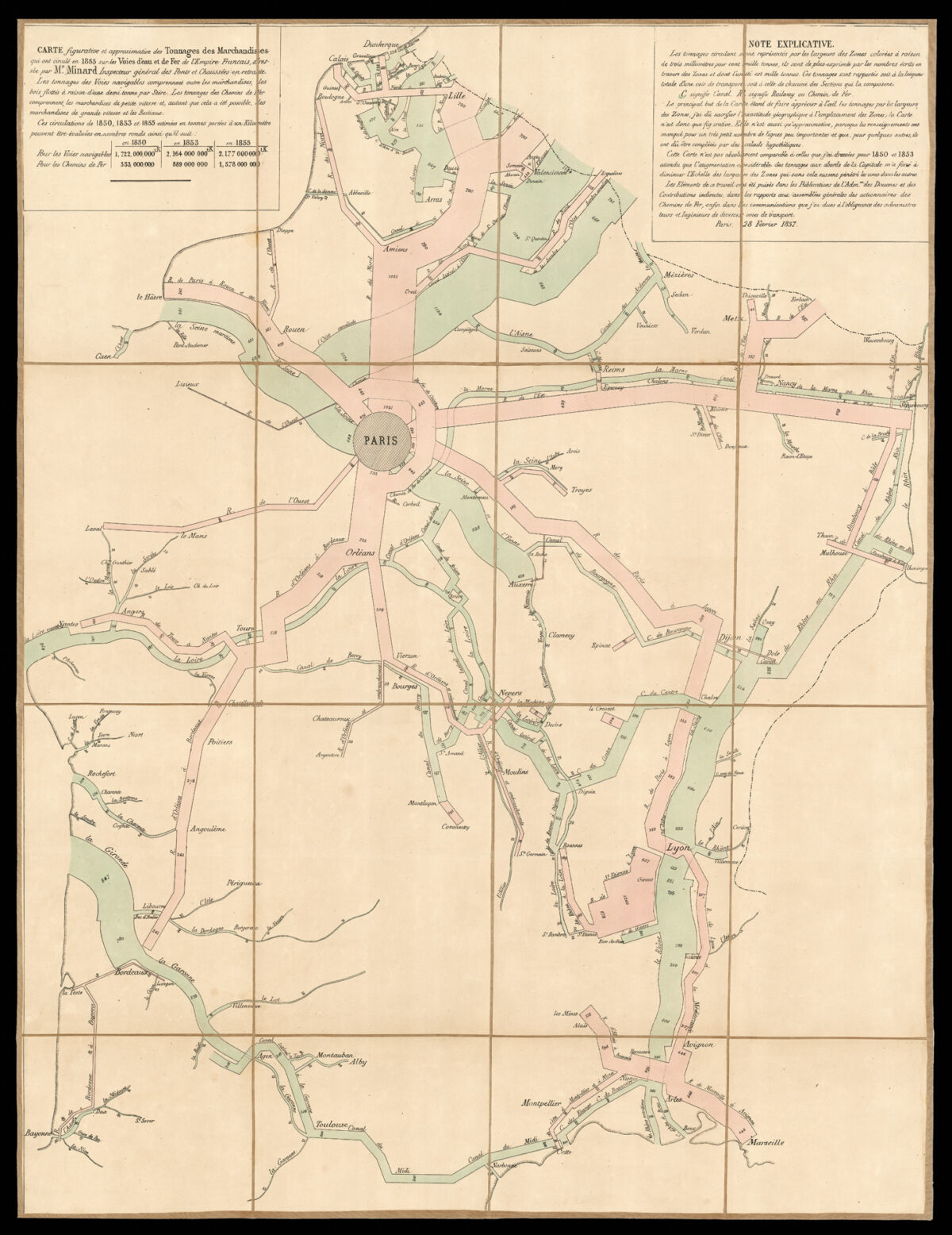 MINARD, Charles Joseph [Statistical Maps].